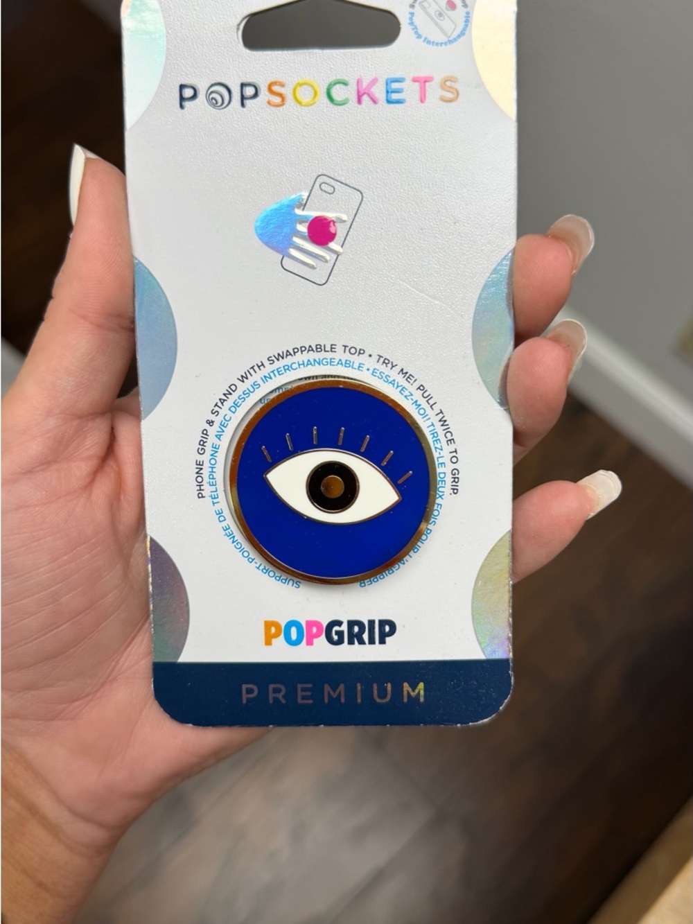 PopSocket PopGrip Premium Blue Evil Eye Phone Grip - Picture 2 of 3